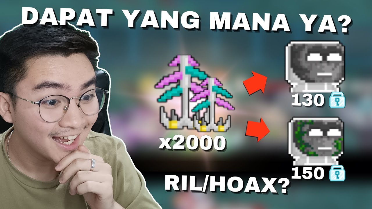 Dapat Yang Mana Ya? Mossy Mask REAL/HOAX?? | Growtopia Gacha Profit 2026