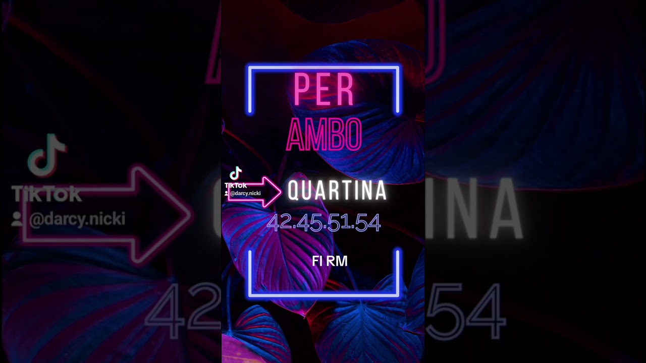 Super quartina per ambo 🤞🏼