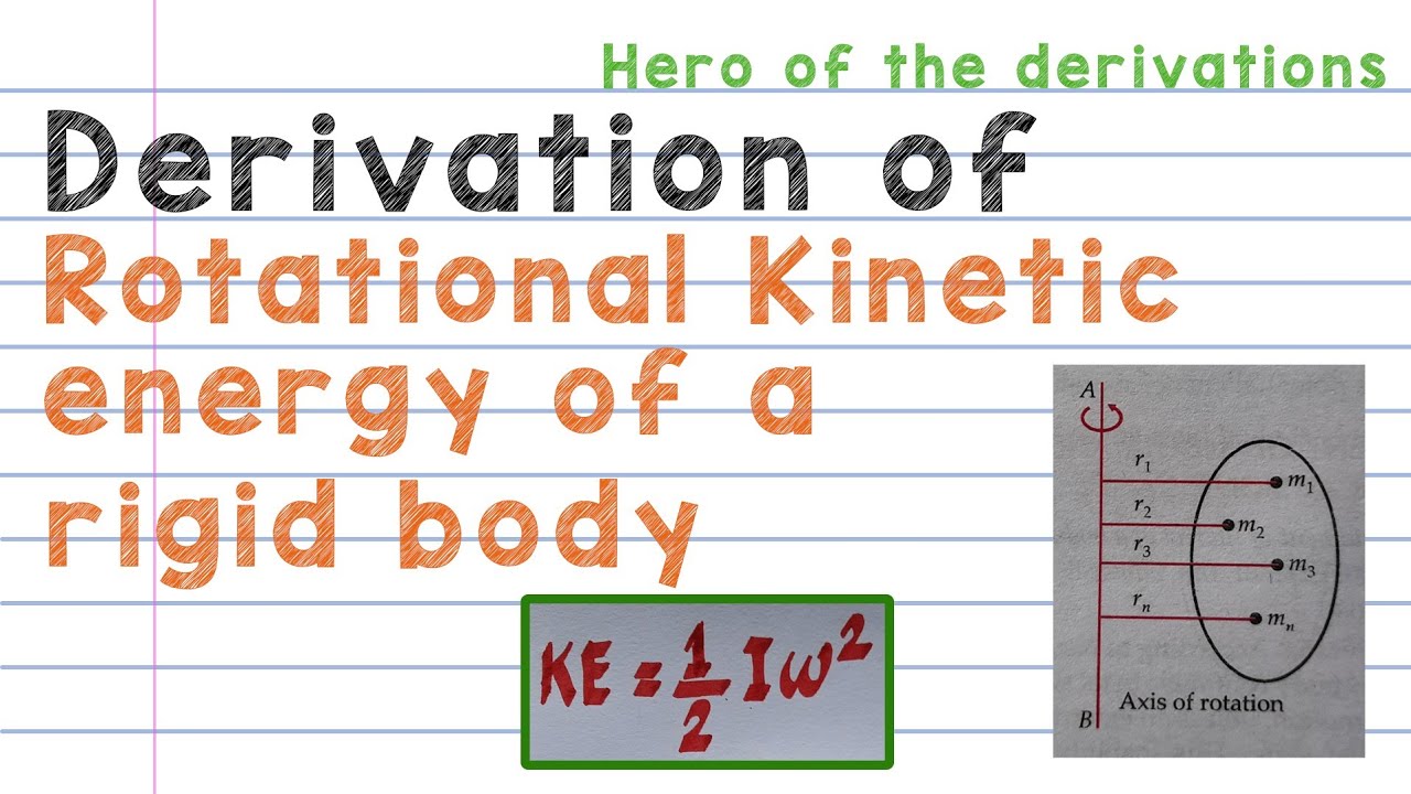 Derivation of the Rotational kinetic energy of a rigid body • HERO OF THE DERIVATIONS.