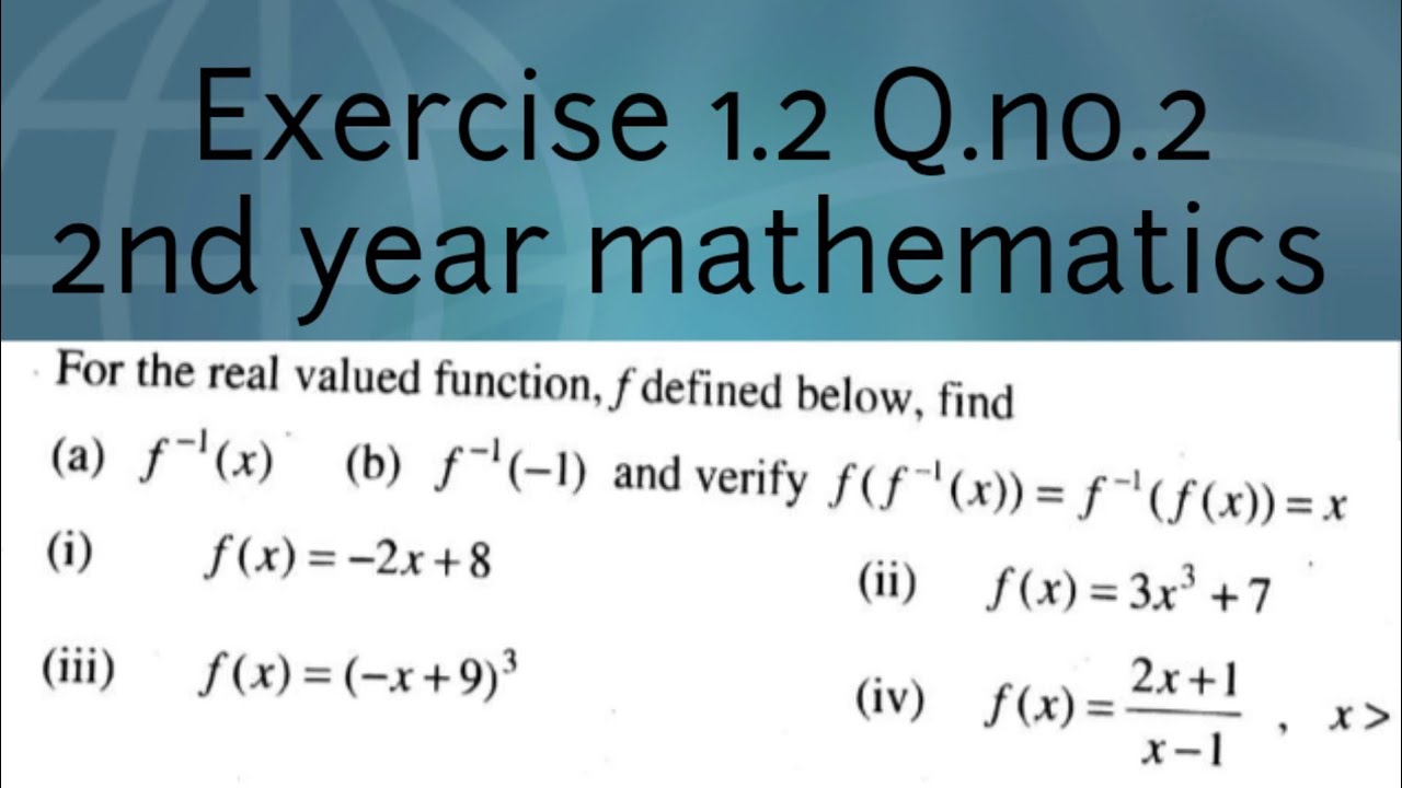 Ch 1- 12th Math Exercise 1.2 Question no 2 - 12th Class Math Solution, smart syllabus, Rahber-math4u