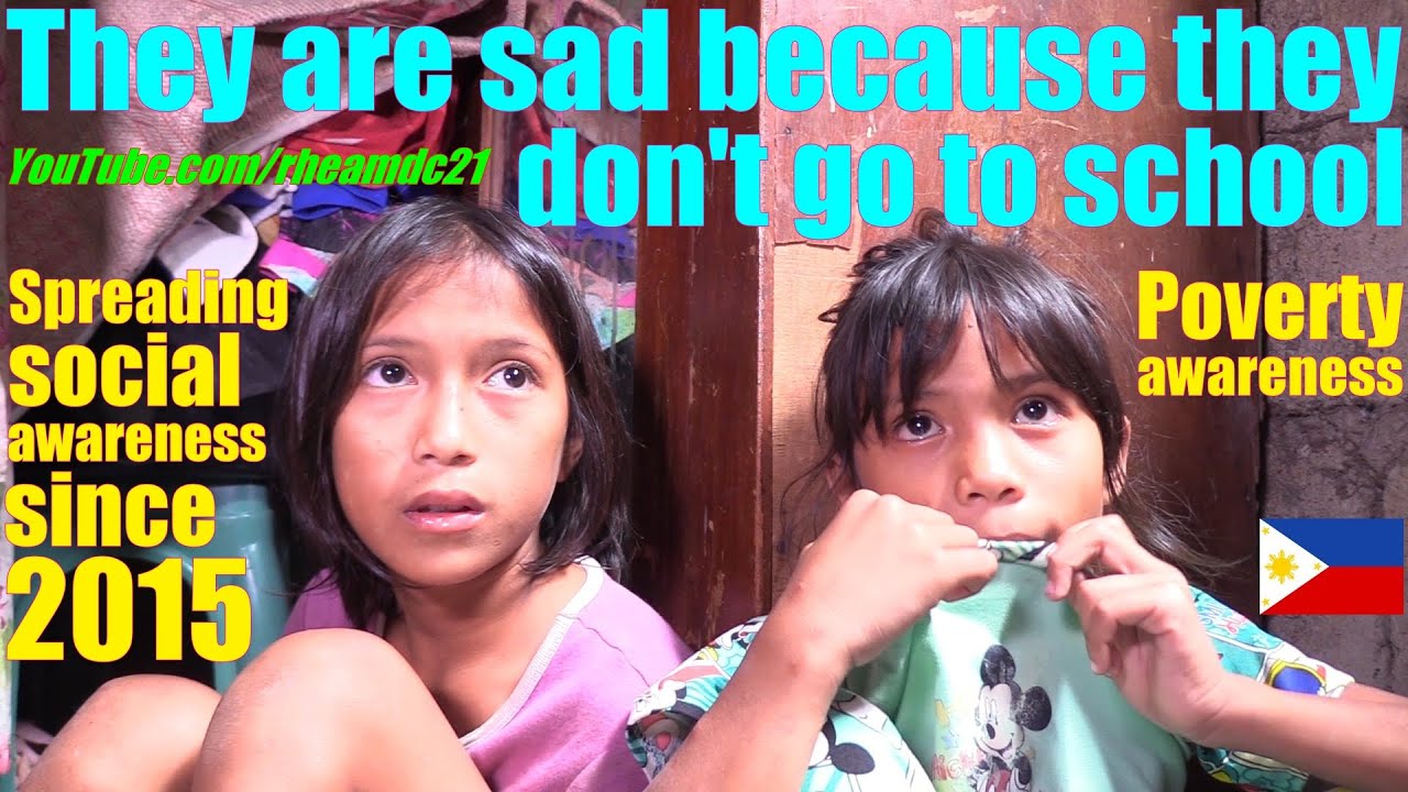 These Filipino Children are Sad Because They Don't Go to School. Deep Poverty in the Philippines!