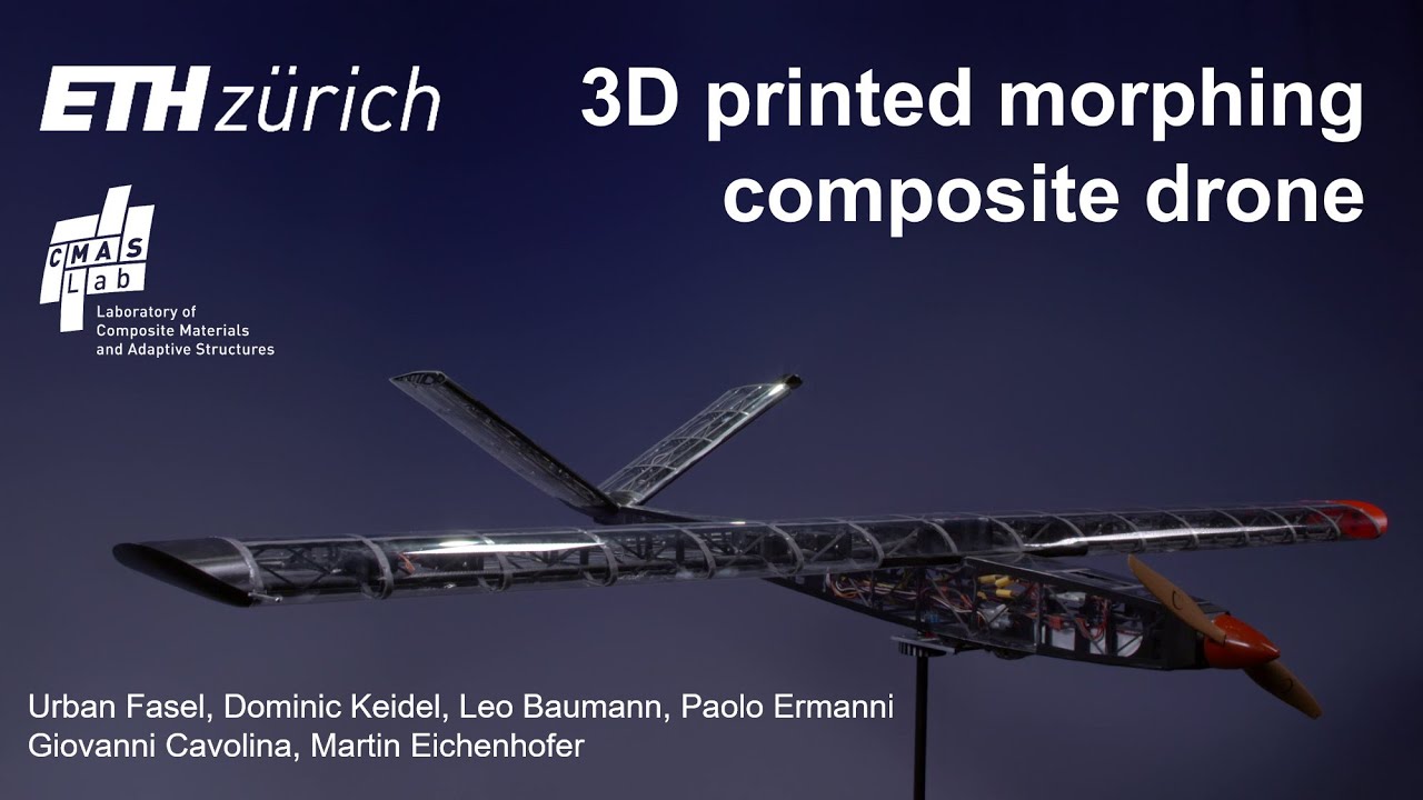 3D printed morphing composite drone