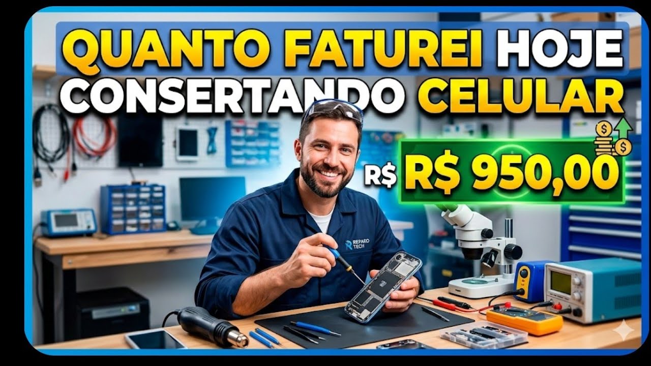 Veja quanto faturei hoje  consertando celular!