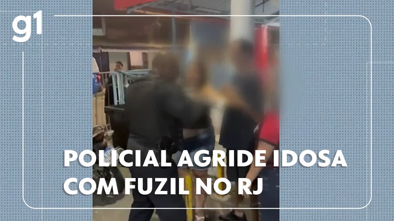 Idosa &eacute; agredida com coronhada de fuzil por policial militar no Rio de Janeiro