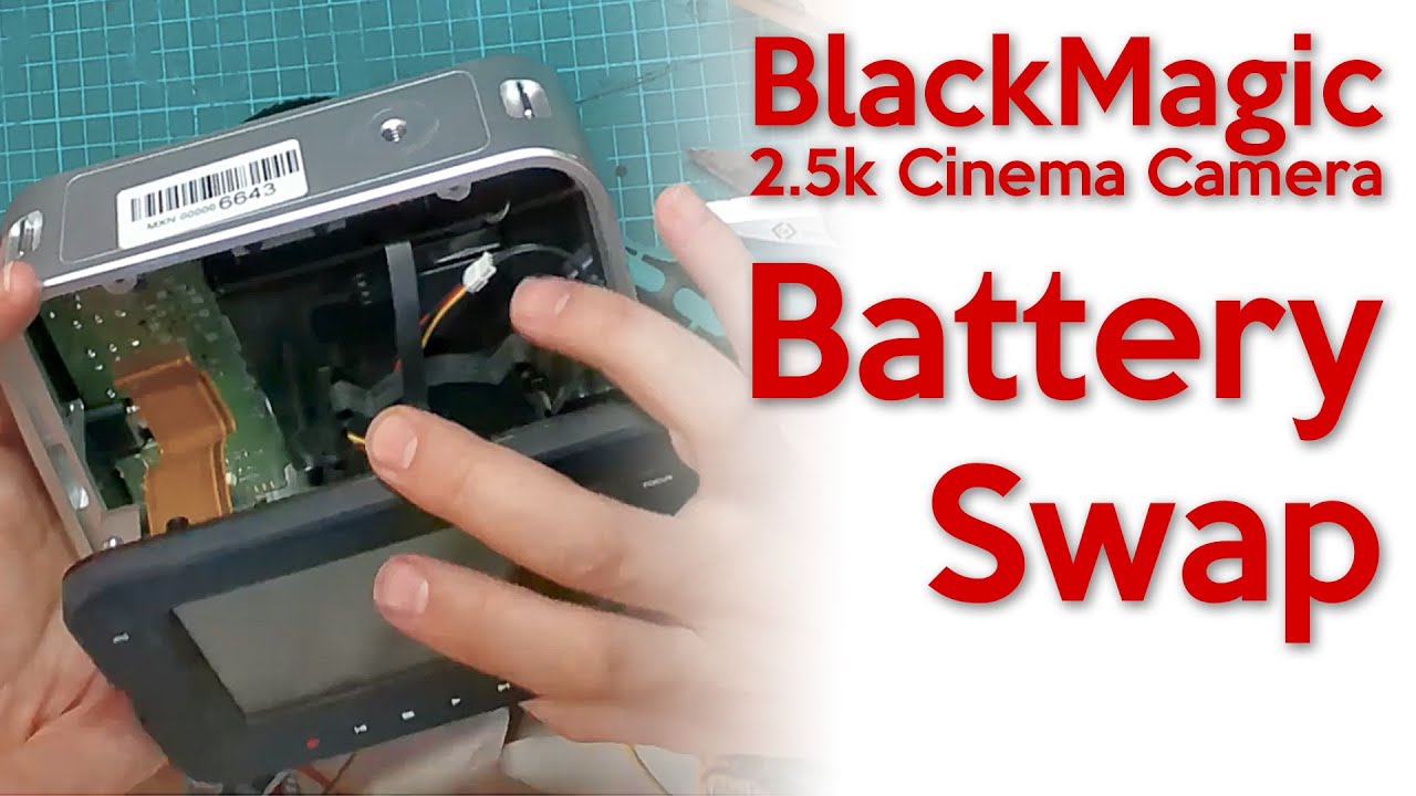 How to replace the battery of a BlackMagic 2.5k Cinema Camera