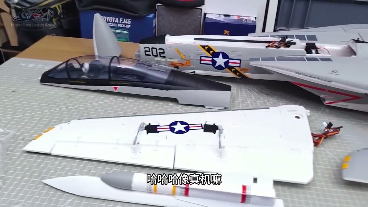 最帅战机测评！可变翼的F14涵道喷气航模1 