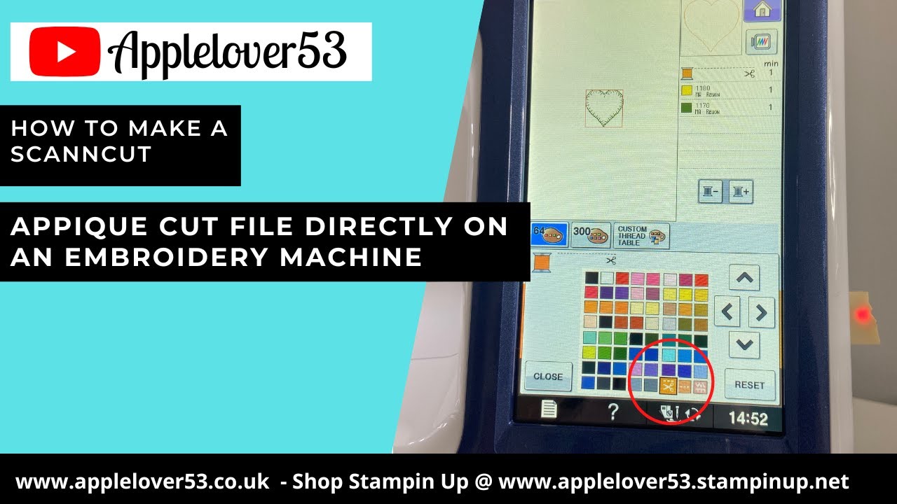 How to make a ScanNcut appliqué cut file - Directly on an embroidery machine