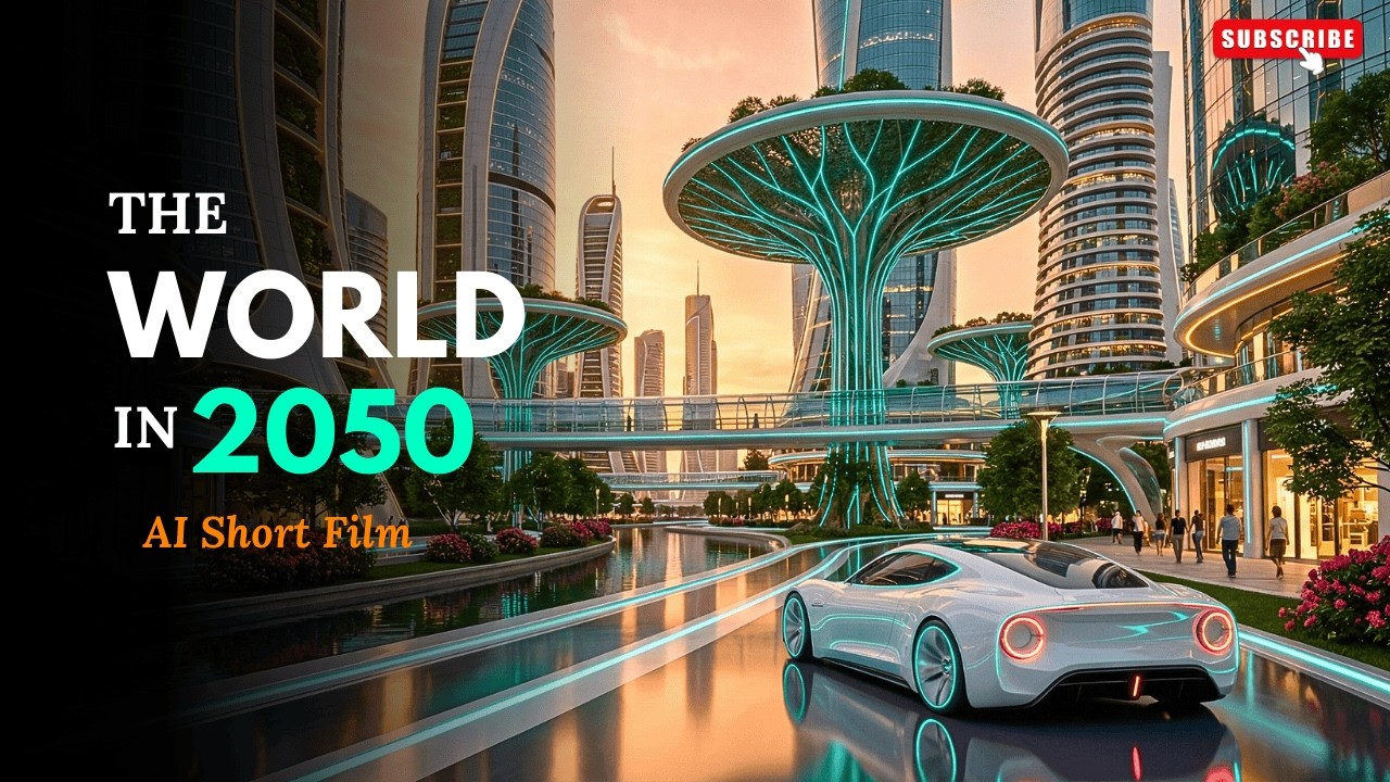 The World in 2050: Hyper-Realistic AI Future City with Luxury Domes & Autonomous Transport