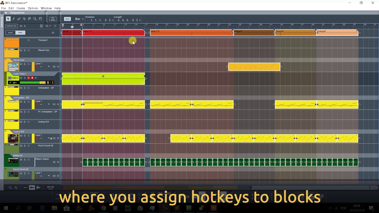 Automating Propellerheads Reason tasks with Auto Hot Key