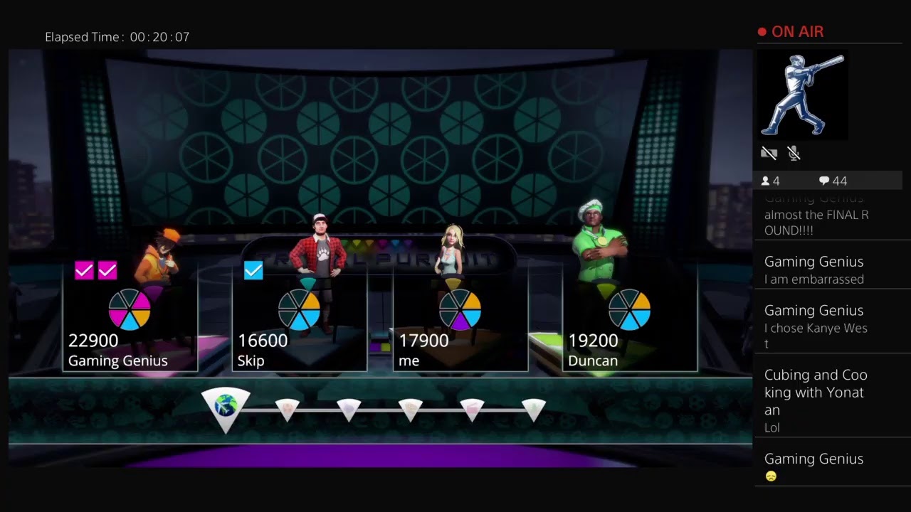 Playing Trivial Pursuit Live with a friend-PS4
