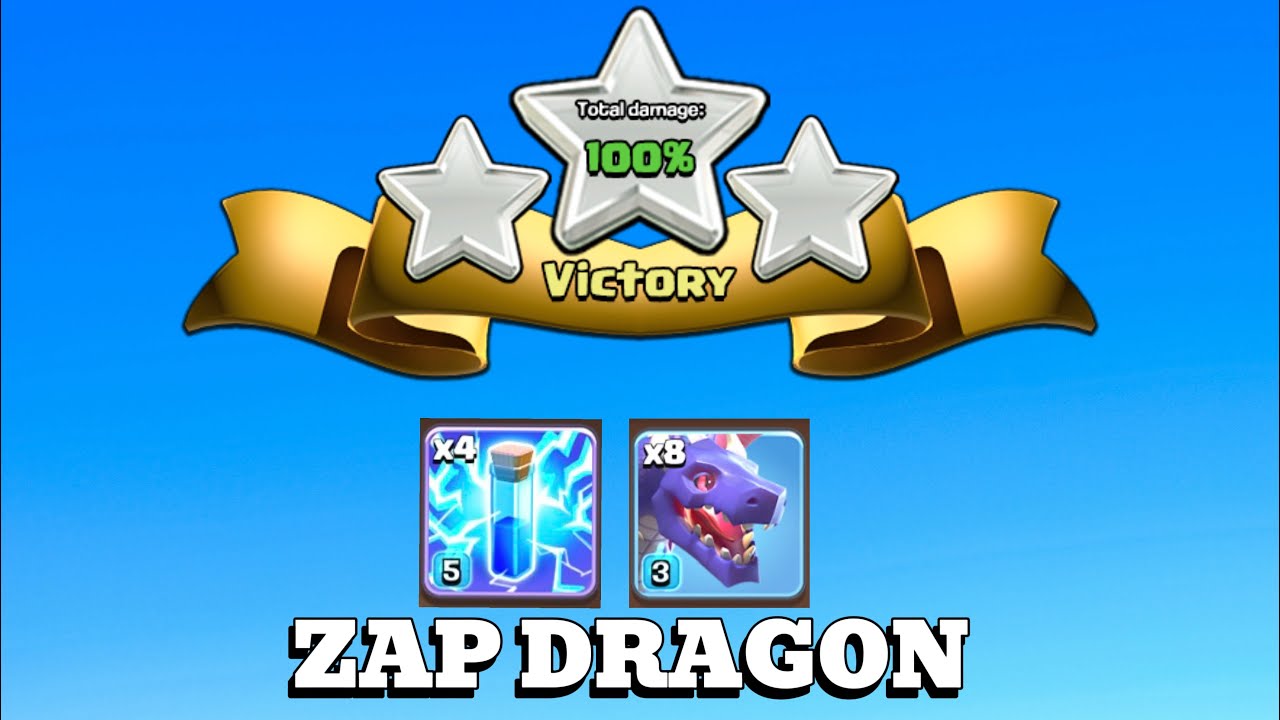 TH8 Zap Dragon Attack Strategy 🔥 | Easy 3 Stars in War! | Clash of Clans