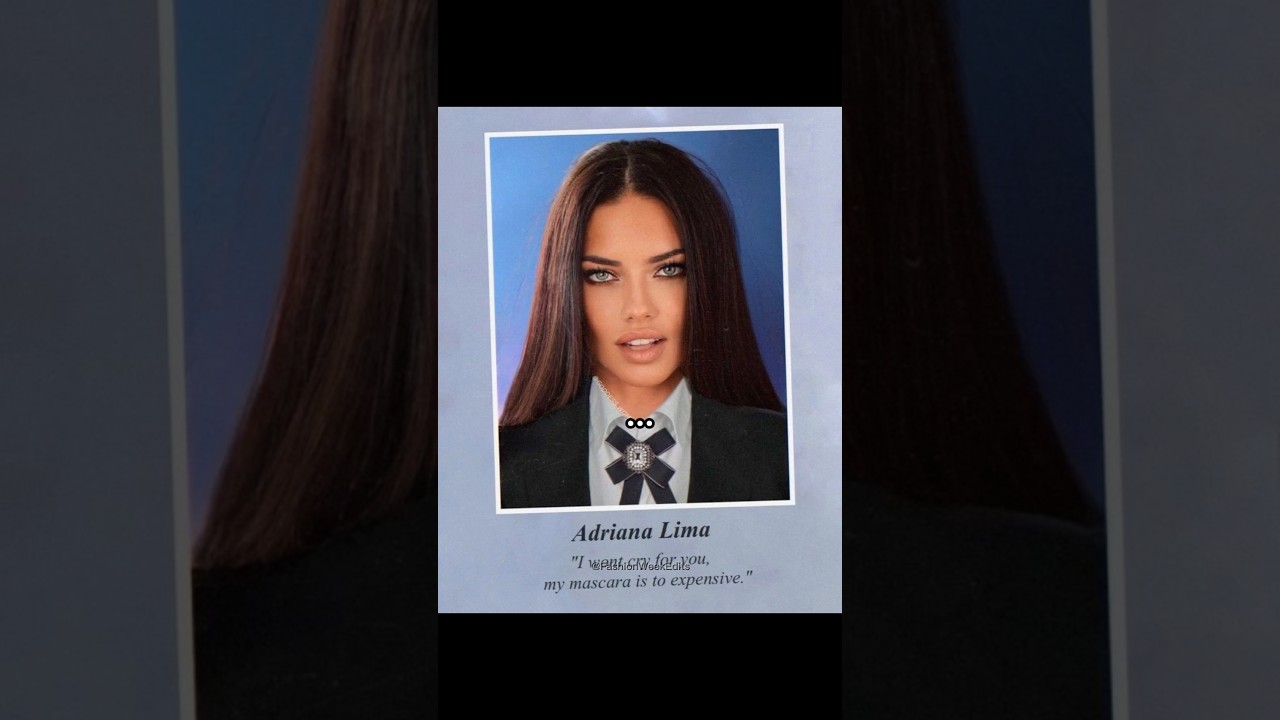 Adriana lima's school photo: what do you think? #confidence #adrianalima #feminine #supermodel #vibe