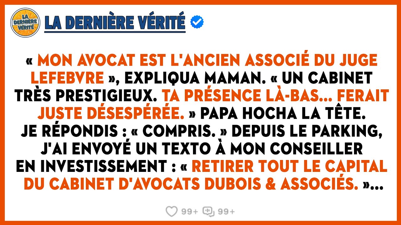 « Ne Viens Pas Au Tribunal, Tu Vas Tout Gâcher », A Dit Maman, Puis Le Cabinet De Son Avocat A...