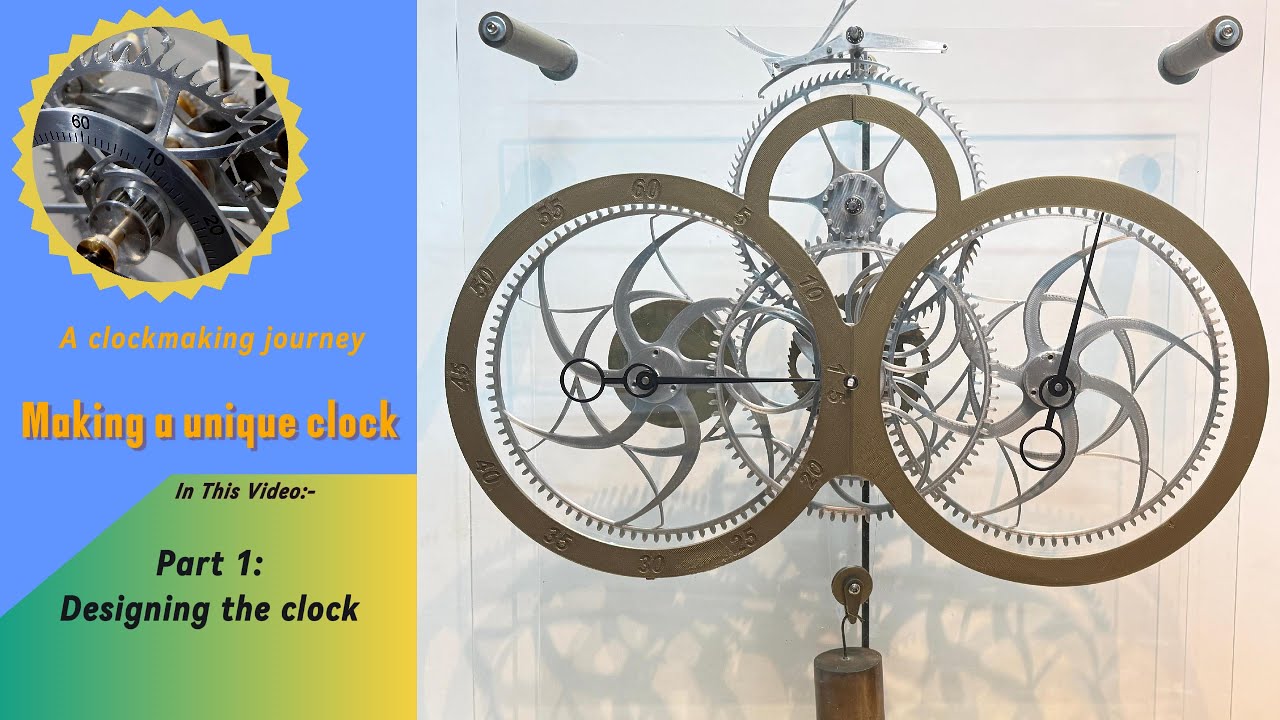 How to design & make an original clock in a small home workshop.  Part 1. 'Prototype'