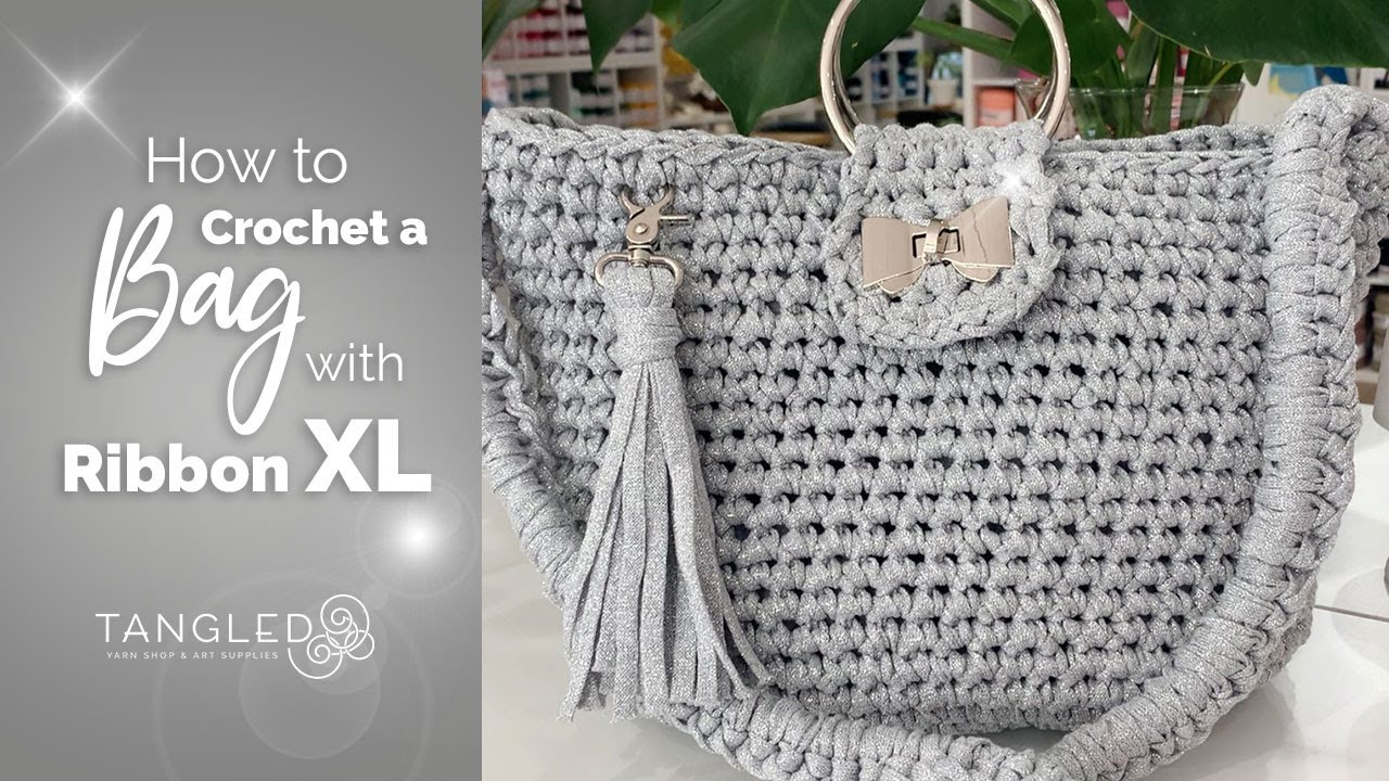 Let's Crochet a Bag with Ribbon XL