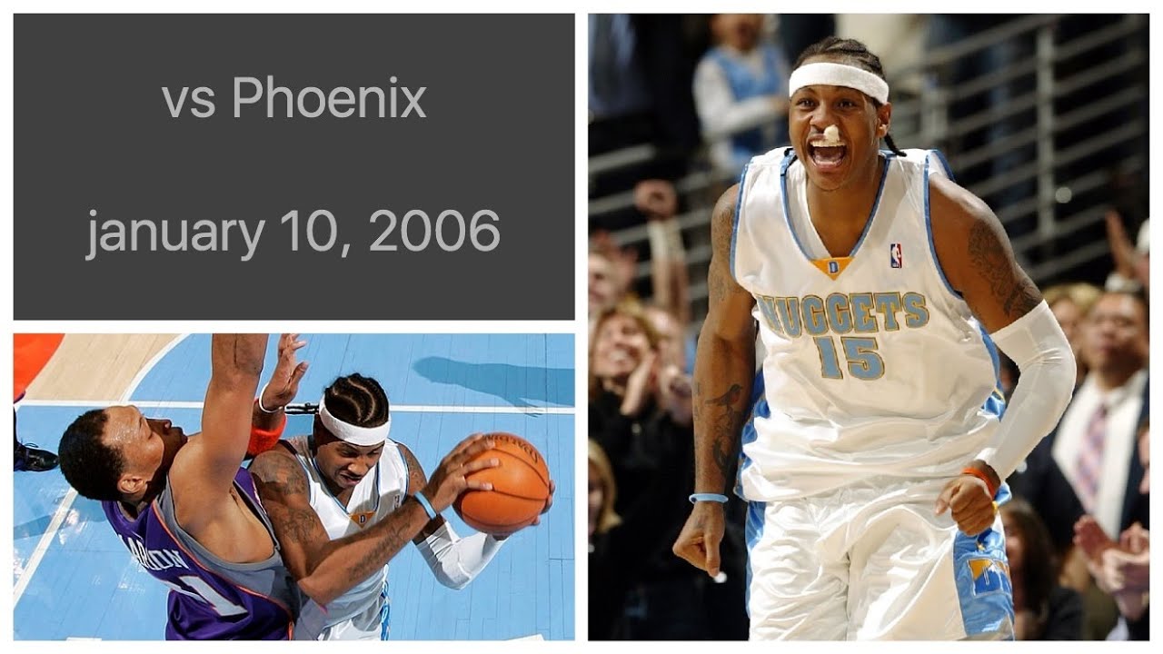 Carmelo Anthony 43 pts + GAME WINNER vs Phoenix Suns Highlights (january 10, 2006)