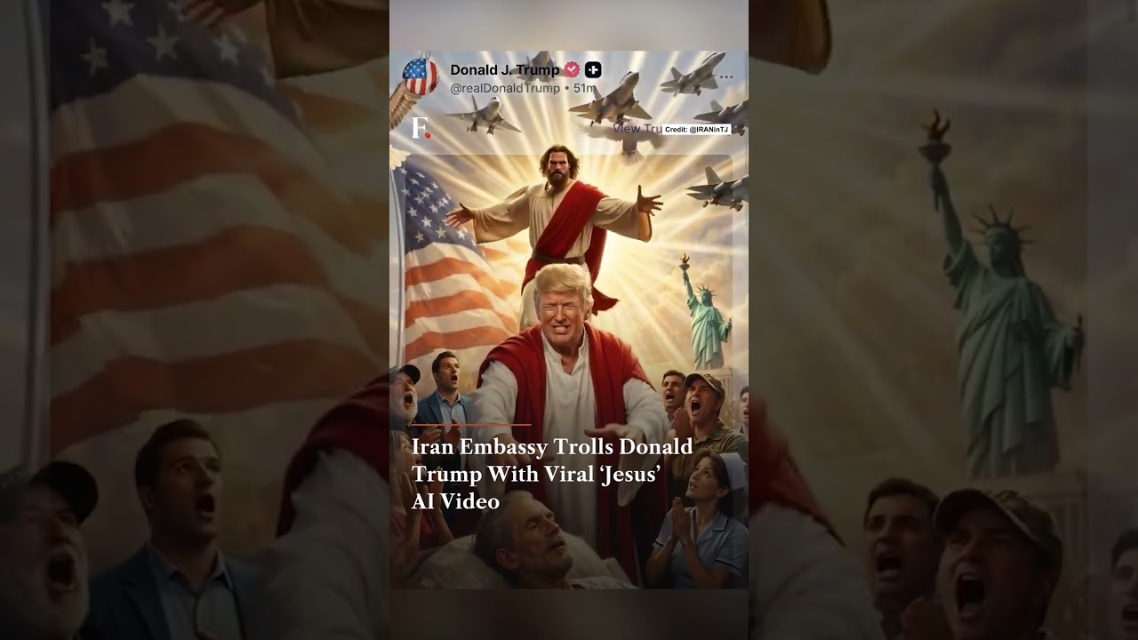 Iran Mocks Donald Trump With Viral &lsquo;Jesus&rsquo; Video After Deleted AI Post | N18G