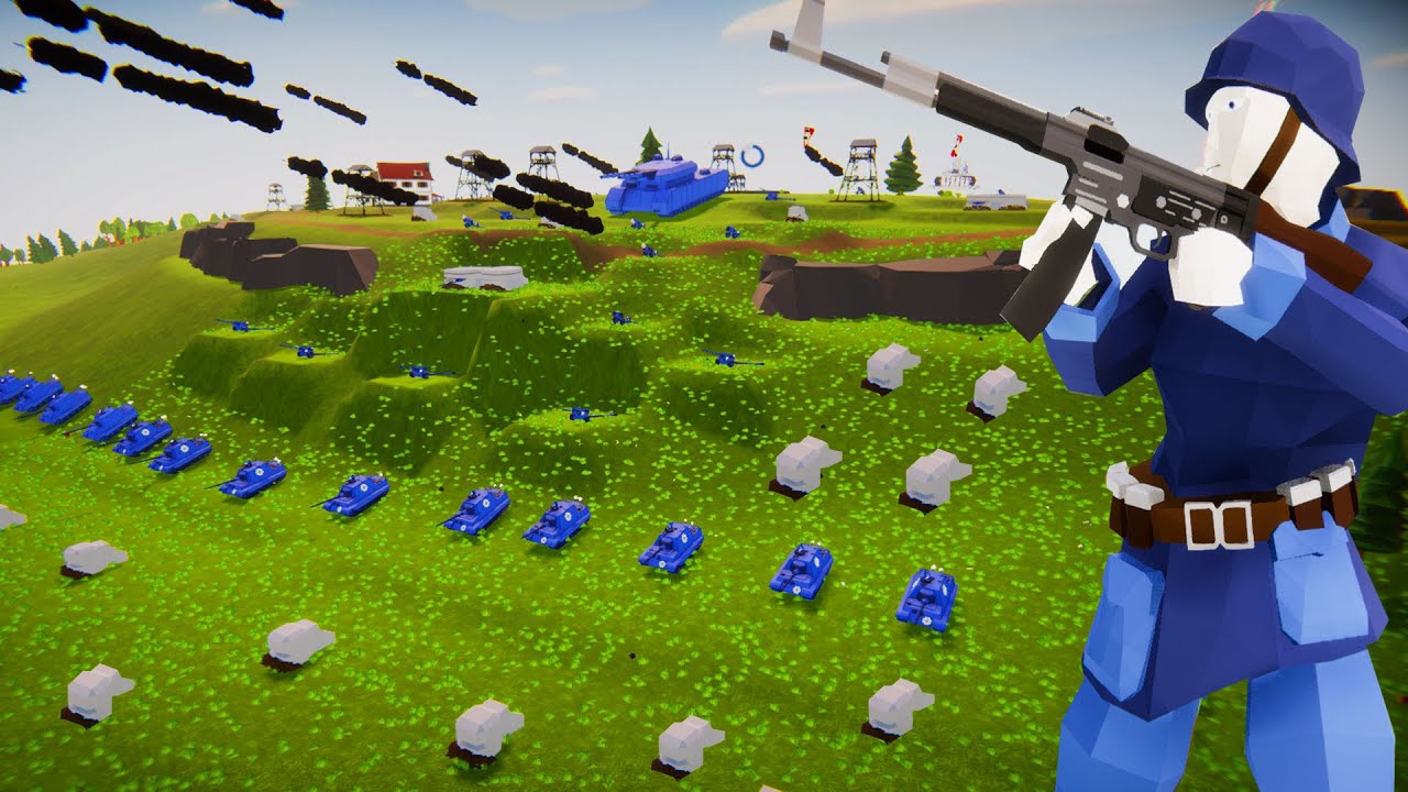 Epic German MEGA HILL FORTRESS Defense! - Total Tank Simulator