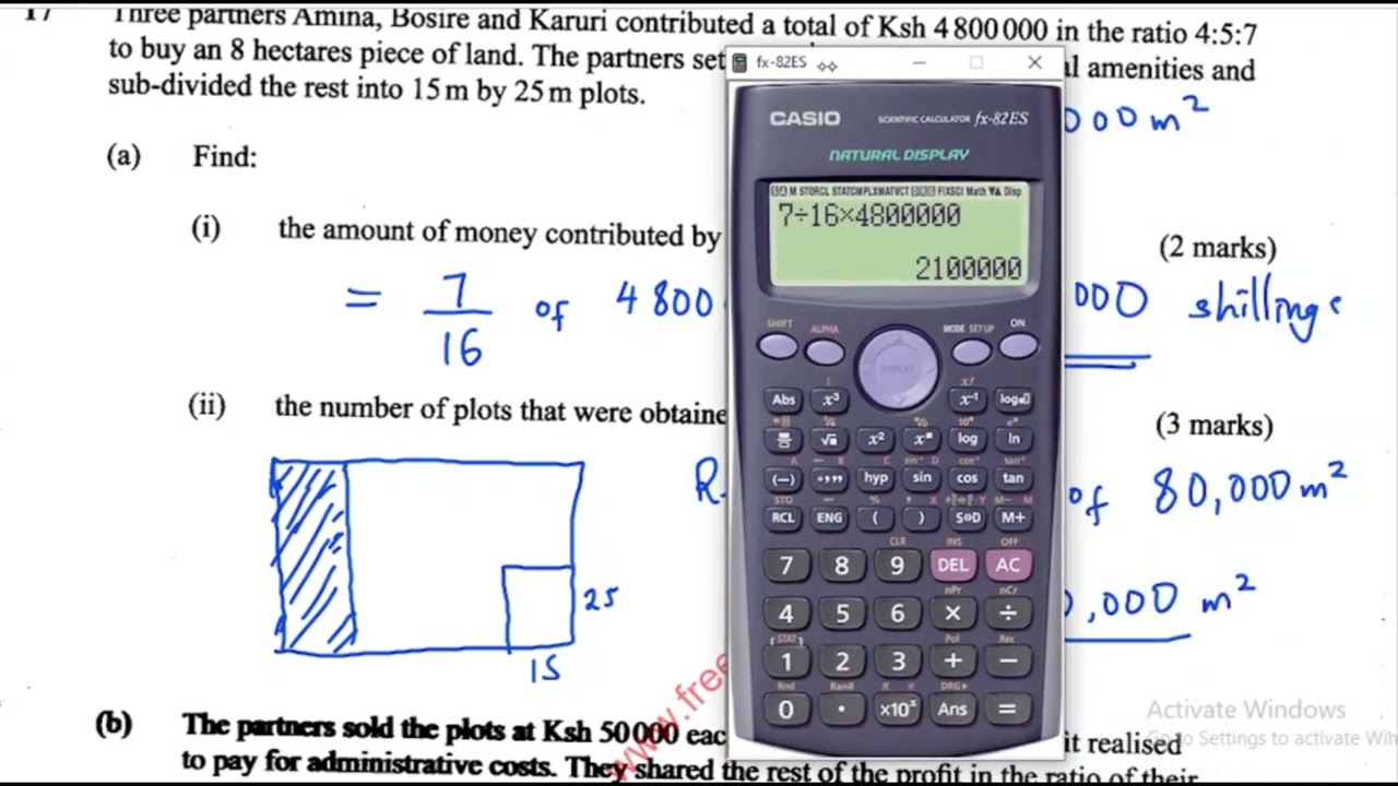 KCSE 2015   RATES AND RATIOS