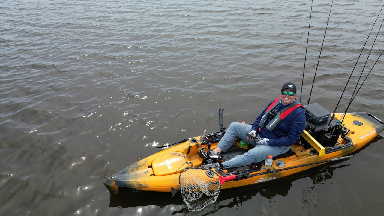 First inshore kayak trip in the new Hobie Outback and we land an over slot trout and a nice redfish.