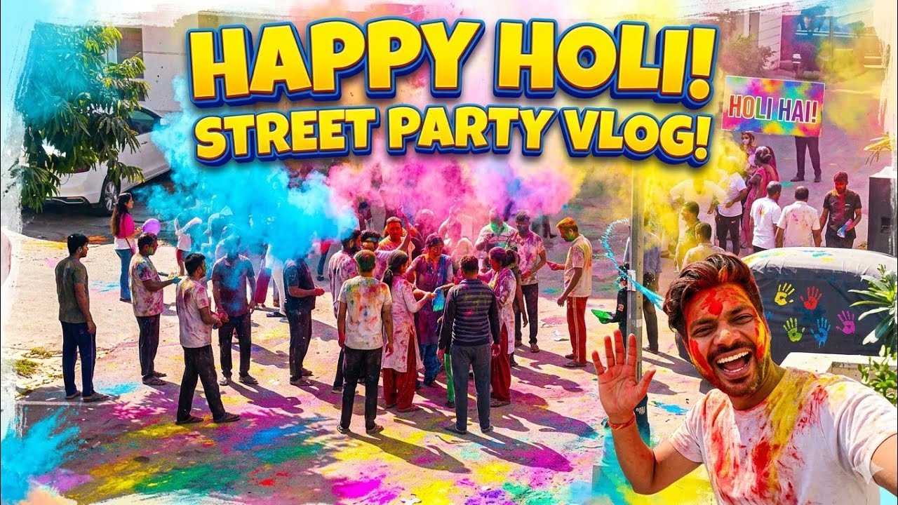 Jabardast Holi Celebration in our society.