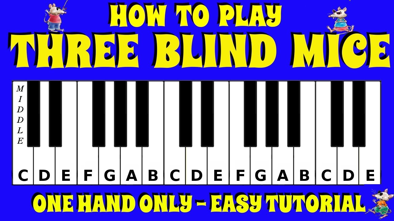 How To Play Three Blind Mice on the Piano / Keyboard | Easy Tutorial | No Chords