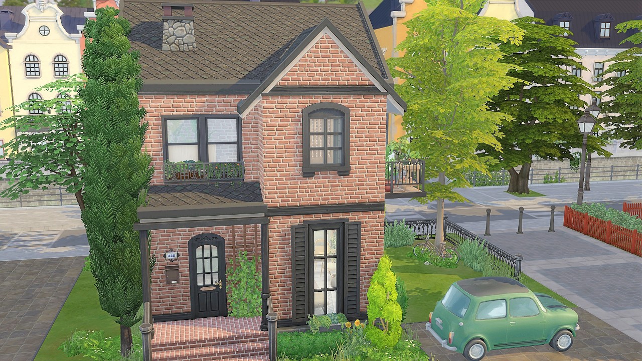 Tiny Brick House 🏡 No CC || Speed Build || Sims 4