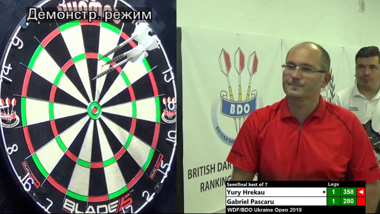 BDO/WDF Ukraine Open 2019 Men. First semifInal. Pascaru - Hrekau