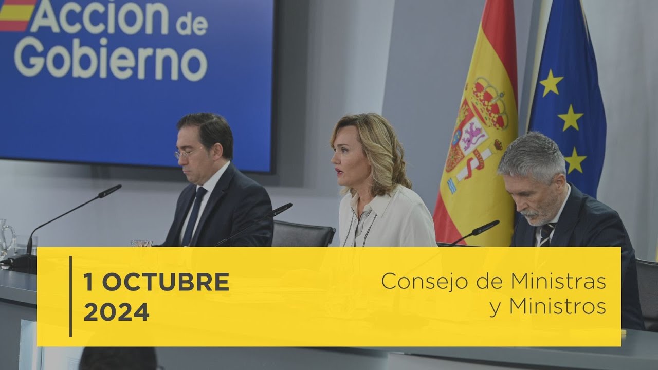 Rueda de prensa posterior al Consejo de Ministros - 1 de octubre de 2024