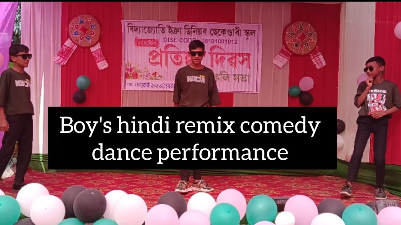 Remix Boy's hindi  dance performance || ⁶th foundation day celebration || comedy ||