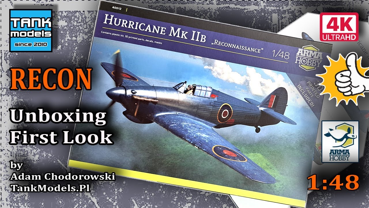 Unboxing 363 - 1:48 HURRICANE MK.IIB RECO - Arma Hobby 40012