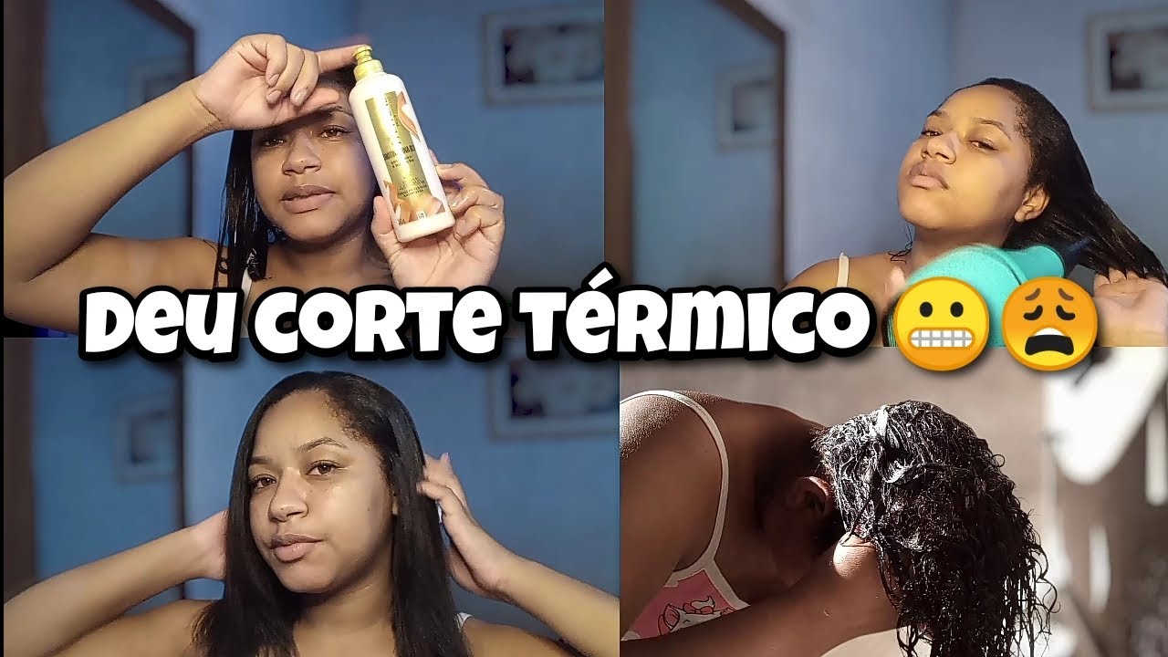 ROTINA CAPILAR  MEU CABELO DEU CORTE TÉRMICO 😩😩 