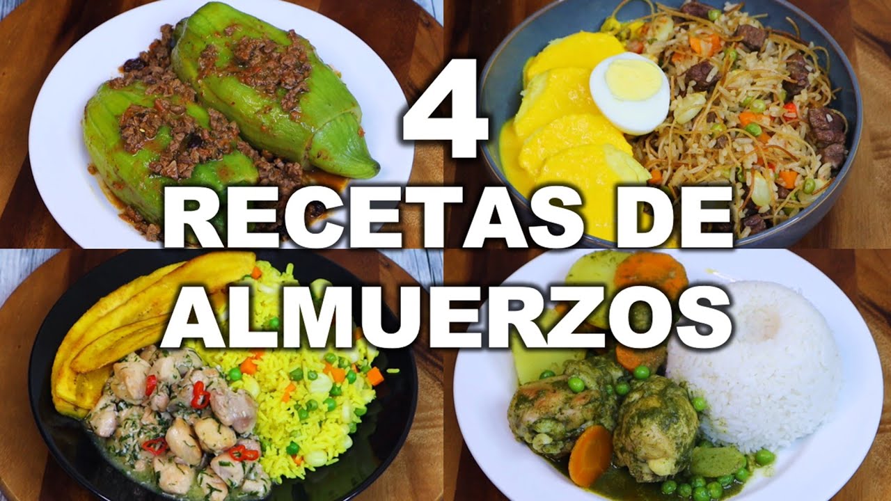 4 ALMUERZOS FÁCILES Y DELICIOSOS | Recetas Peruanas | Sabroso