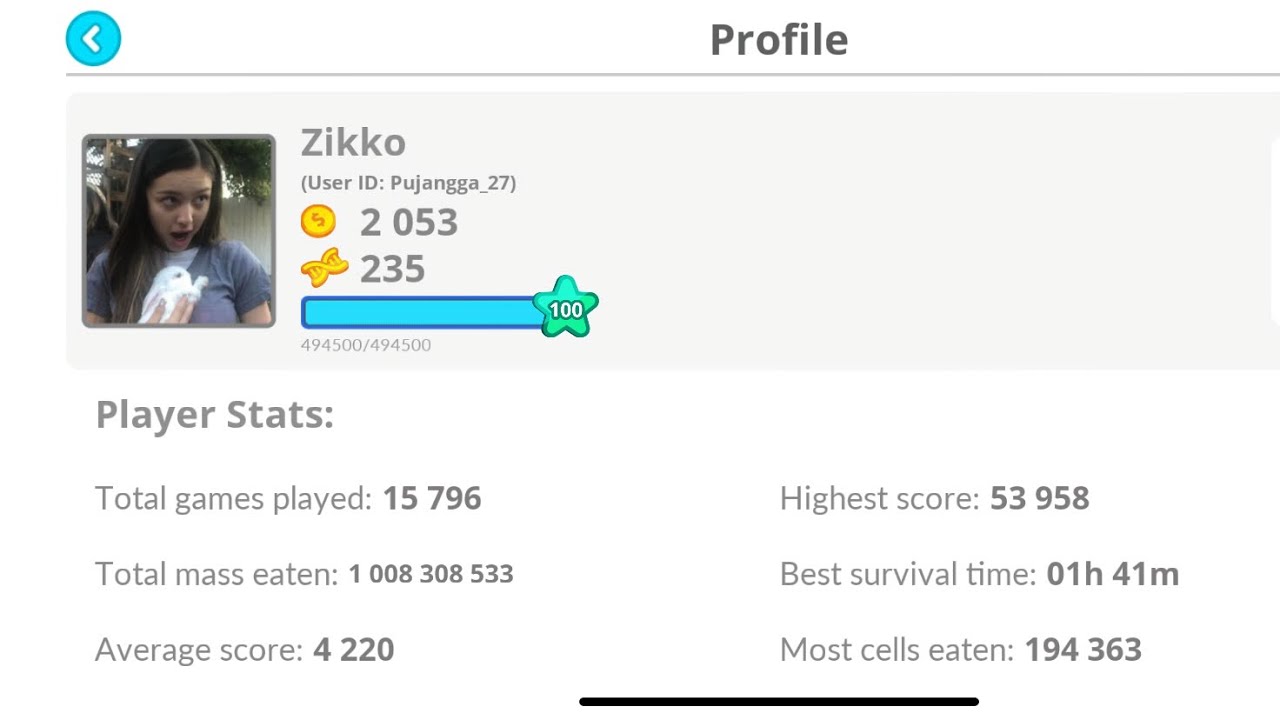 Sell agario LEVEL 100 account 2