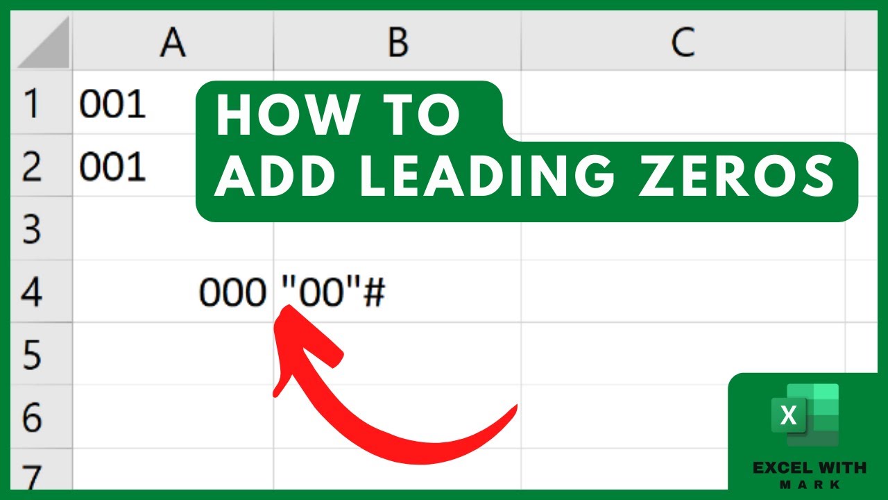 4 Ways To keep Leading Zeros In Excel