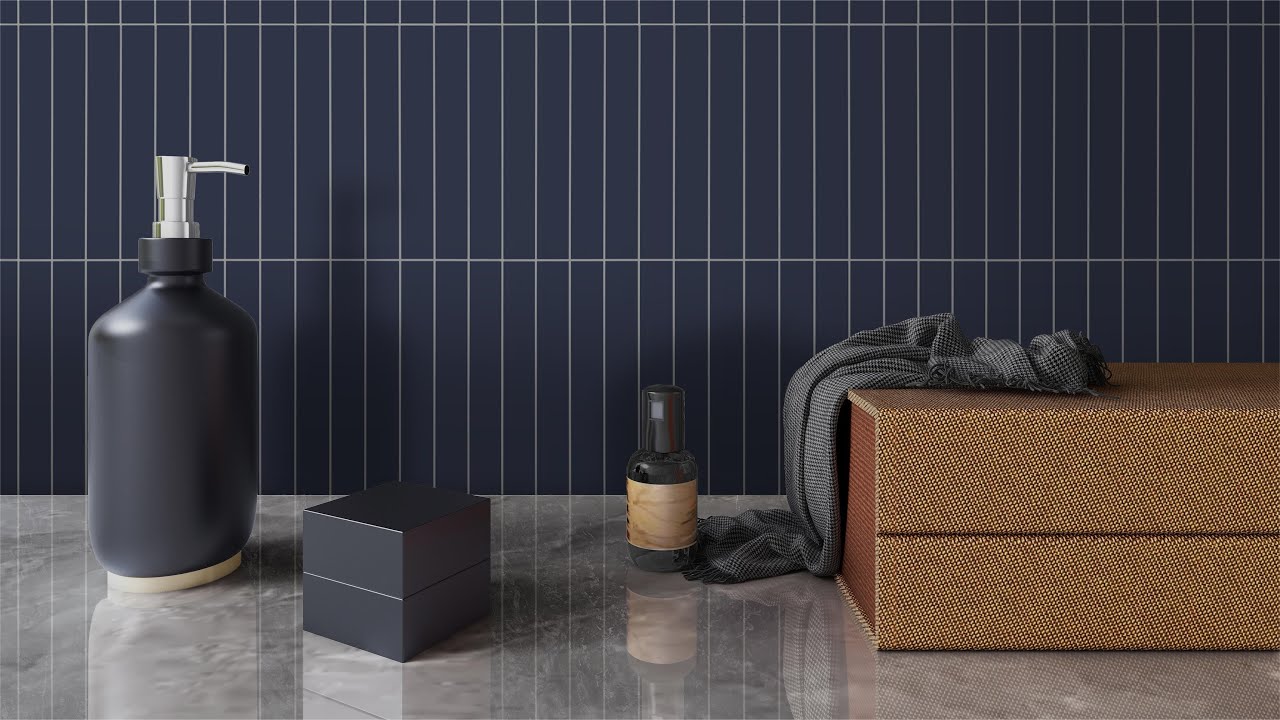 Inno Stickers Navy Blue Kitkat Peel And Stick Tile For Kitchen Backsplash