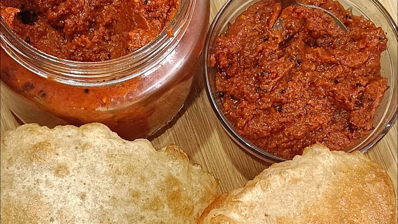 Tamatar ki Chatni# thakkali thokku# ajwain ki puri#tamatar ki Chatni ajwain ki puri#recipe