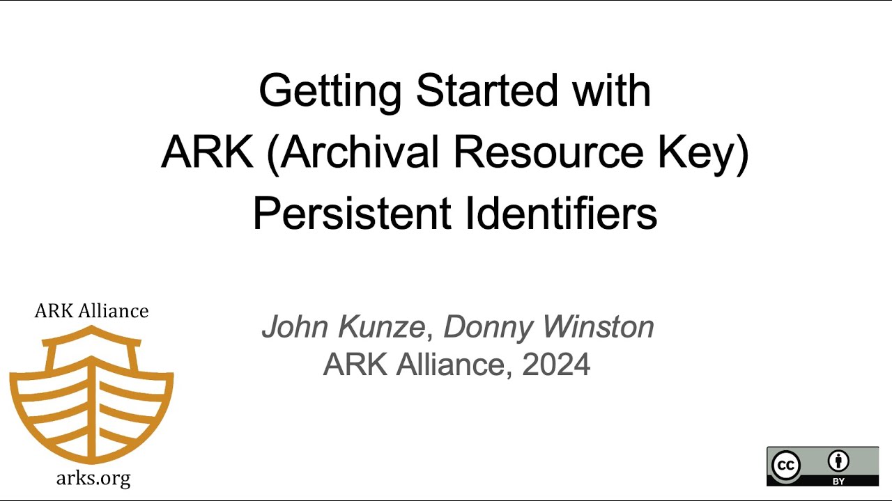 Getting started with ARK persistent identifiers