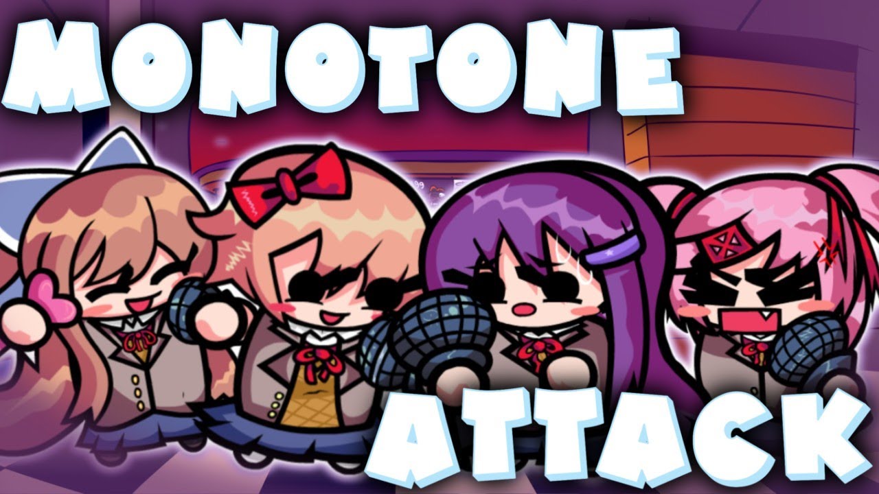 Bean Attack | Monotone Attack But The Dokis Bean (Vs Monker) Sing It | FNF COVER