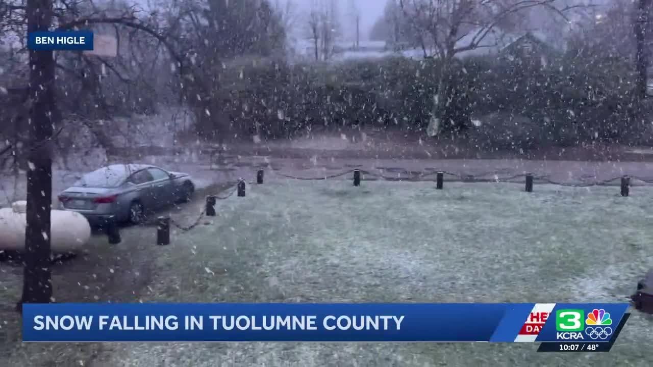 Viewers share videos of low-elevation snow
