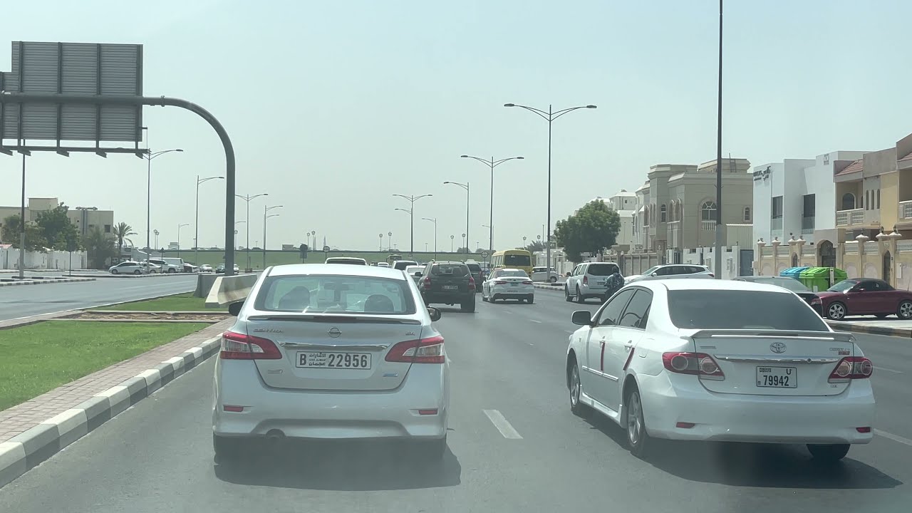 Driving in Sharjah Al Jazzat area 🇦🇪