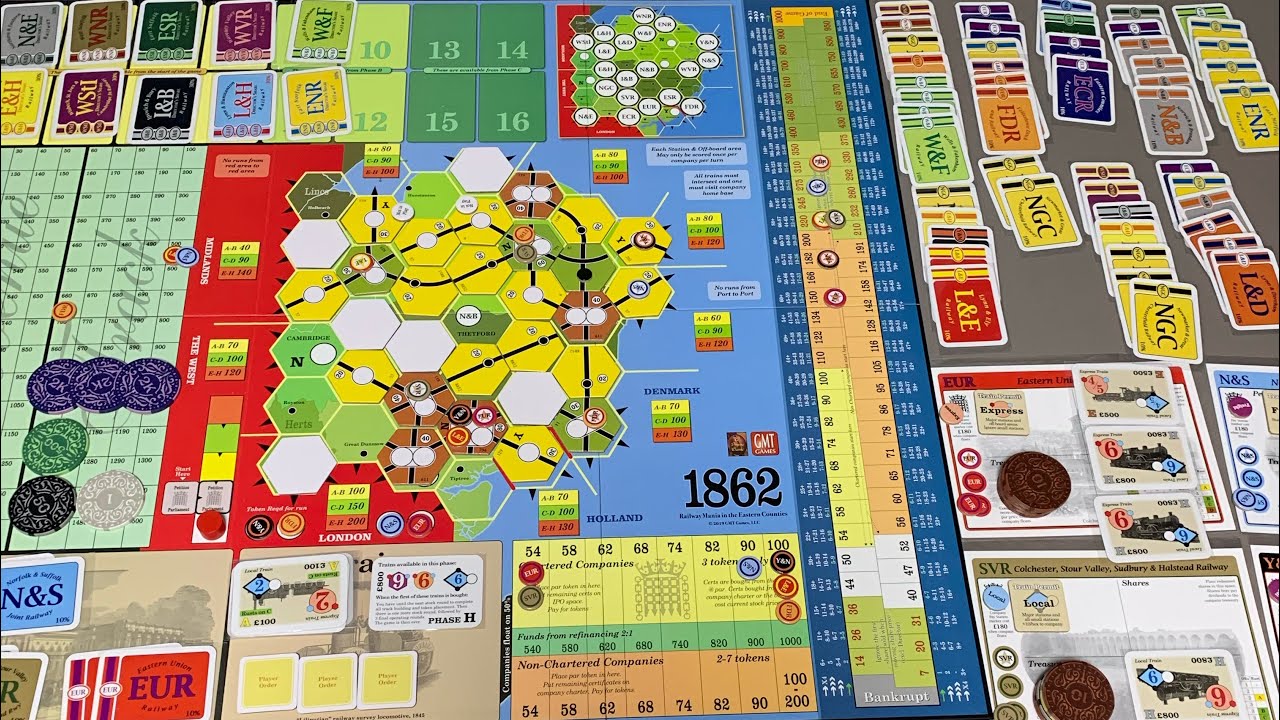 [1862] 1인 플레이, Score 6551, 1862 Railway Mania in the Eastern Counties Solo Playthrough
