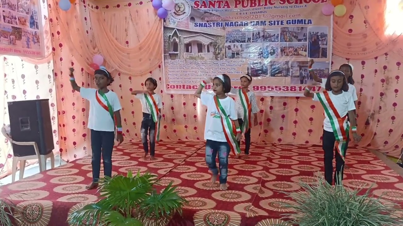 Aaoo bachcho tumhe dikhaye Jhaki Hindustan ki # Desh vakti # Dance £ SPS Gumla 🟠⚪🟢✳️