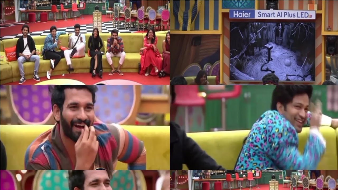 Nagarjuna shows#akhil and sohel ghost task 😂😂in big boss 4