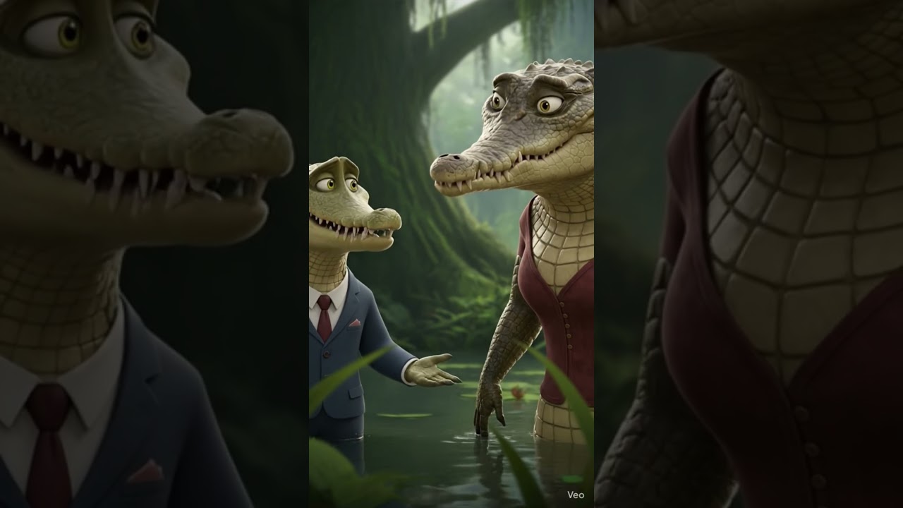 The Clever Monkey and the Greedy Crocodile. बुद्धिमान बंदर और चालाक मगरमच्छ
