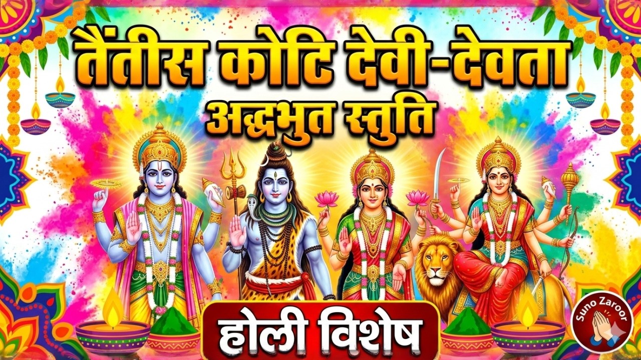 तैंतीस कोटि देवी-देवता अद्भुत स्तुति | होली स्पेशल भक्ति गीत 2026 | रंगों में भक्ति का महासंगम 🌸🙏