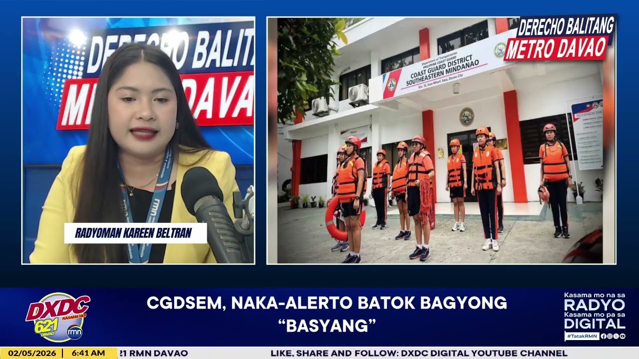 CGDSEM, NAKA-ALERTO BATOK BAGYONG “BASYANG”
