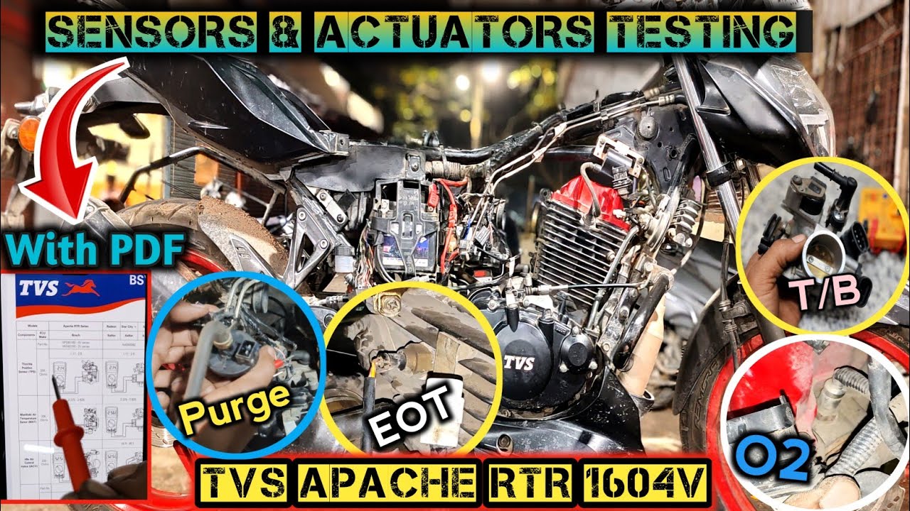 गाड़ी स्टार्ट न होना झटके मारना📈Rpm High या Low Problem Solve👍Apache Rtr 160 4v Bs6 Sensor Testing ✅