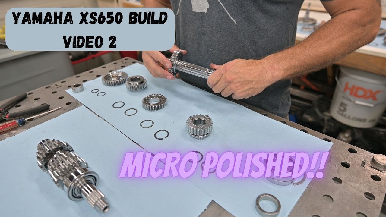 Yamaha XS650 Build Video 2. Transmission clean up and micro polish!!