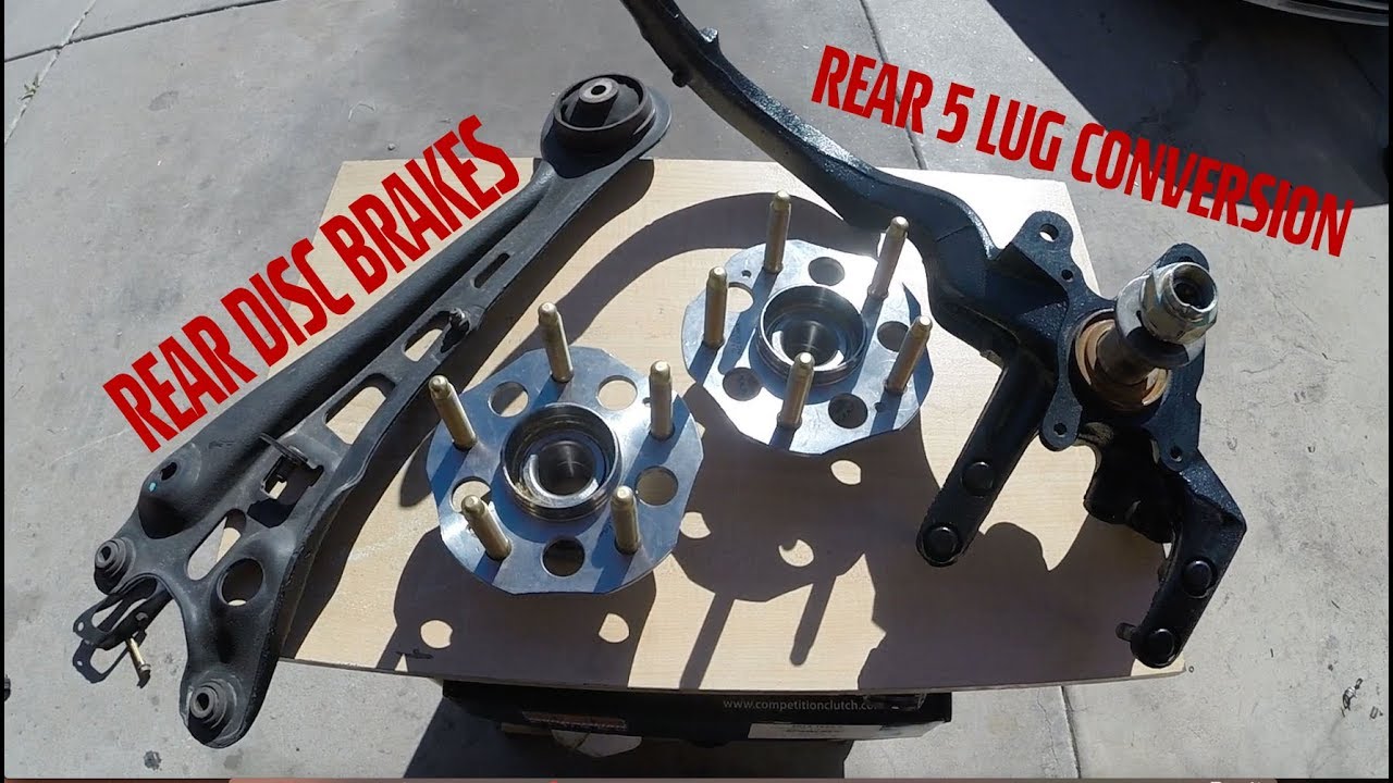 CB7 Rear disc brakes - 5 lug conversion prep - Track CB7 Build EP. 2 - 92 Honda Accord